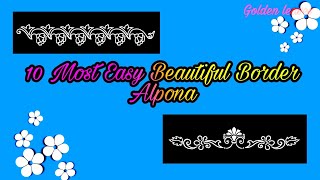 10 Easy Doorstep Alpona Easy And Simple Door Border Rani For Beginners Design Border Kolam