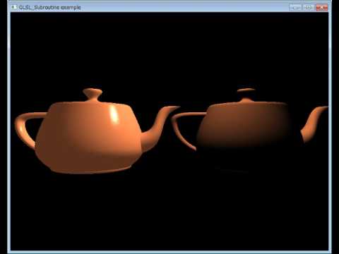 【OpenGL4.0 シェーディング入門】SceneSubroutine