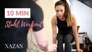 10 MINUTEN CHAIR WORKOUT für Arme, Bauch & Oberschenkel mit Personaltrainer Felix & Nazan Eckes