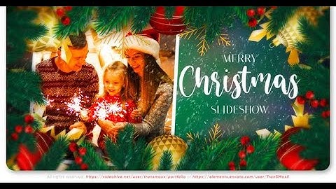 Video Congratulations Merry Christmas 2024 - Slideshow | After Effects template - Envato elements