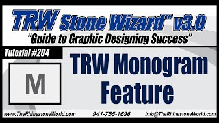 How to Monogram decals and Shirts with the TRW Stone Wizard v3