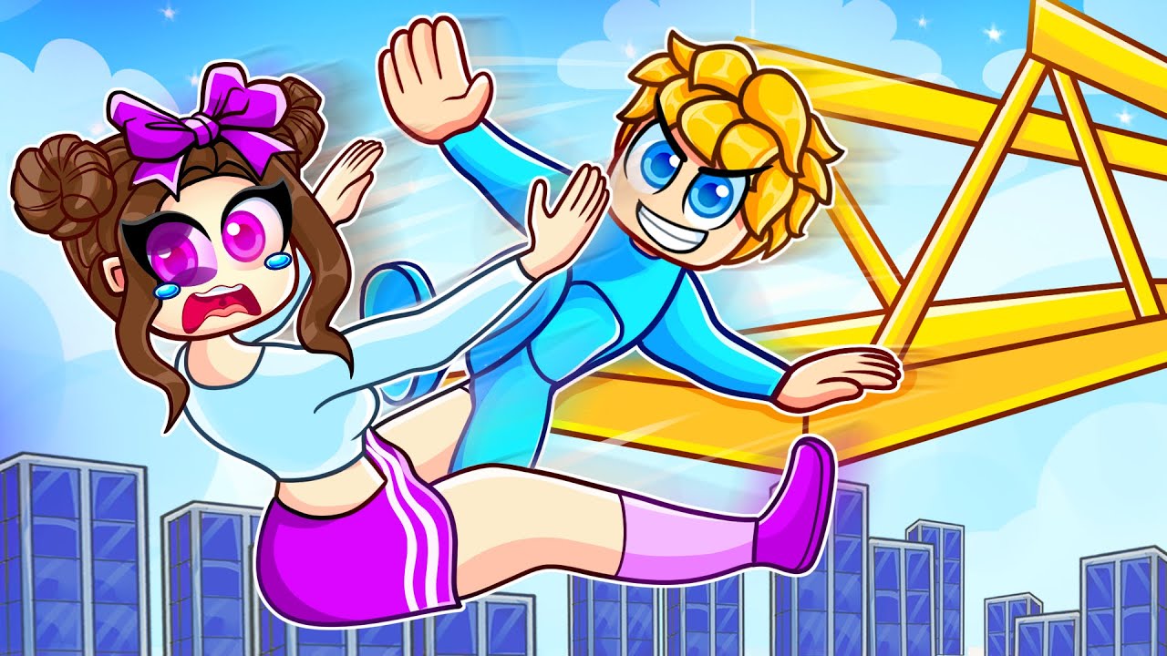 Ich trete meine FREUNDIN den KRAN runter in Storror Parkour Pro!