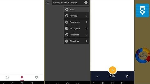 Professional Projects , Bottom Navigation and Drop Down Menu