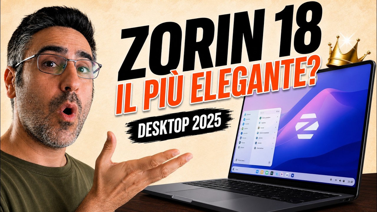 Thumbnail del video Zorin 18: il desktop più elegante del 2025?