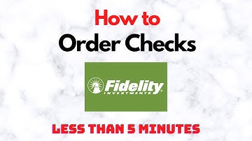 How to Order or Reorder Checks in Fidelity [Taxable Brokerage and Cash Management Account]