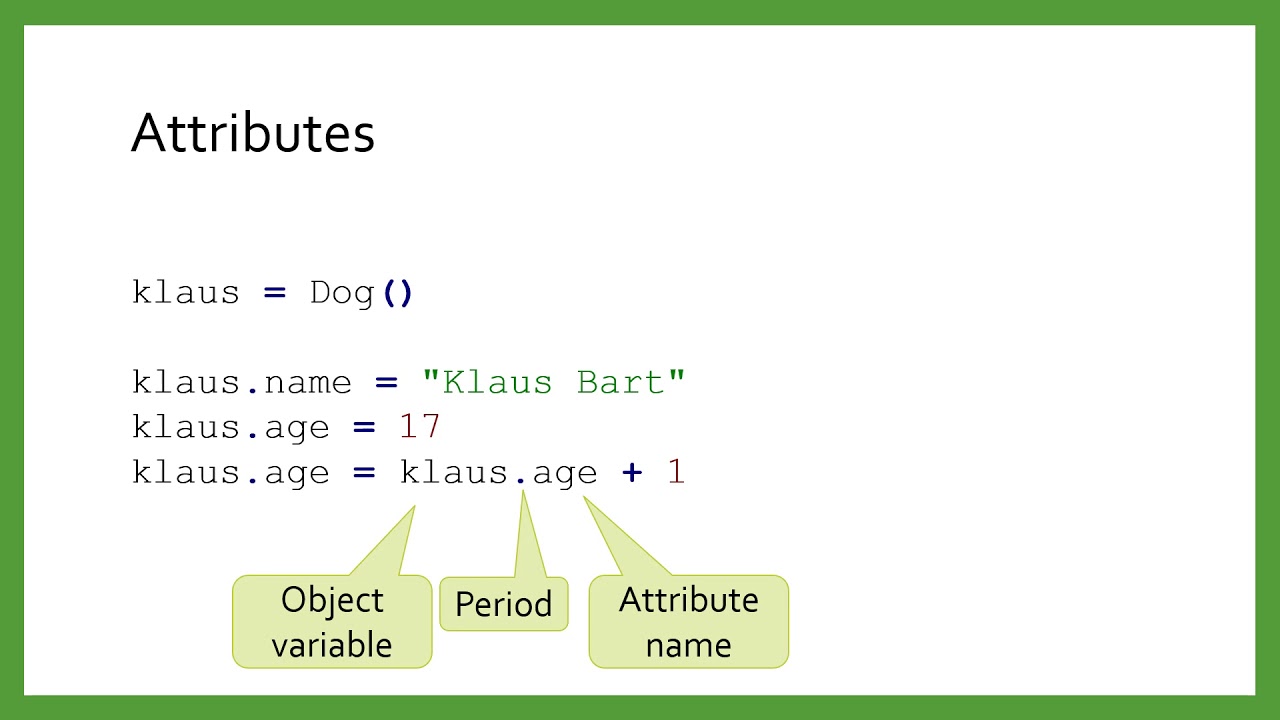 Attributes And Methods