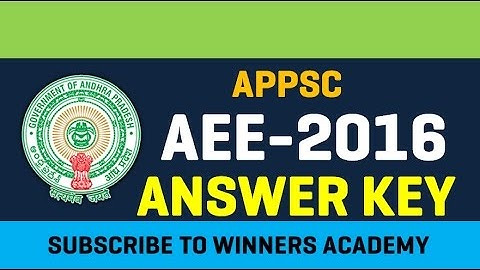 APPSC AEE 2016 ANSWER KEY  - A Review