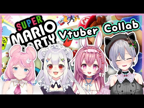 【Super Mario Party】COLLAB with Kira, Eri, and Kyoku! 💗【ROUND 2】#えむLIVE​ #VTuber​