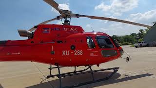 Our Helicopter Xu288 Standby For The Next Pickup Flight