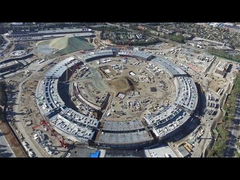 Apple's New Cupertino Campus Construction Shown in Drone Video