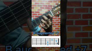 B augmented +7 chord / B aug +7 / guitar chord