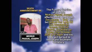 Nickus  Pascal Joseph  ~ Short Obituary