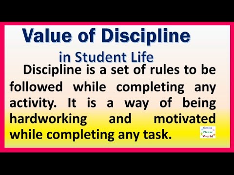 speech writing value of discipline