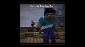 Steve transformation of Herobrine attitude status #short #herobrine #minecraft