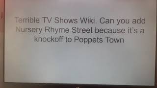 A message to Terrible TV Shows Wiki