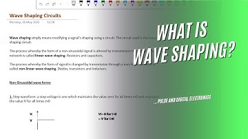 EEE 451 _ 1 _ What Is Waveshaping? | Linear Circuits & Common Waveforms Explained