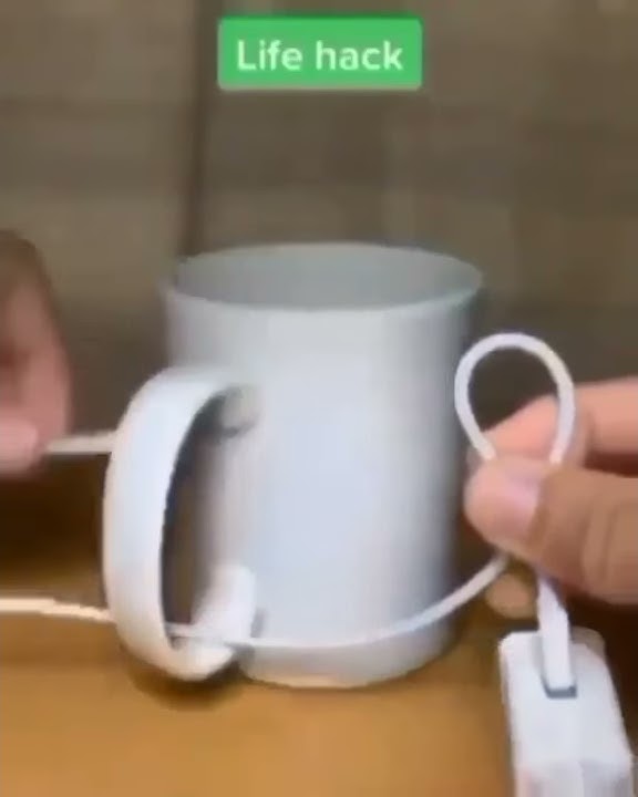 Phone Charger Through Mug Life Hack TikTok MEME