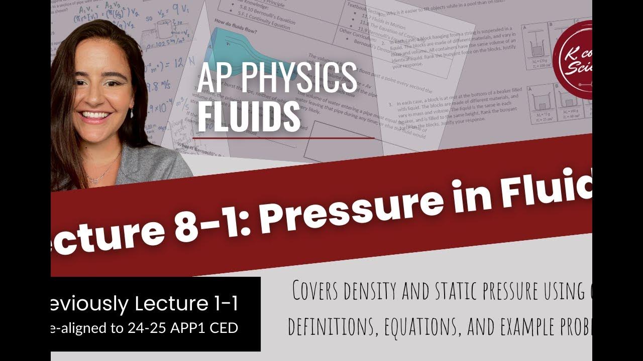 AP Physics 2 Lecture 11 Pressure in Fluids YouTube