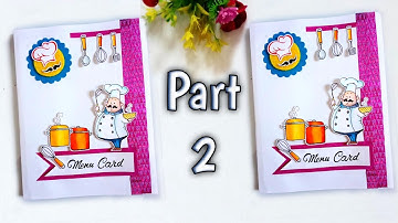 menu card design ll menu card kaise banaye ll menu card design for school project l #19
