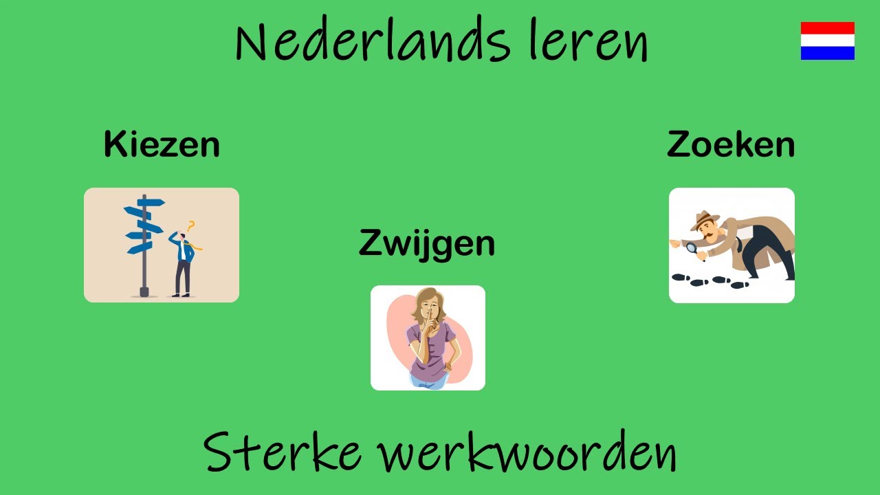 auditorium Gewoon doen Vertellen Nederlands leren; Sterke werkwoorden. (Les 67) - YouTube