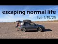 Exploring Full-Time Living in a Subaru- LIVE Stream 1/19/25
