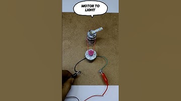 🔋 Motor to Motor Energy | Light ON Experiment ⚡#diyprojects #youtubeshorts #elctronics