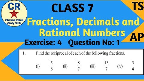 Q : 1 Ex : 2.4 Chapter- 2 Maths [Fractions, Decimals and Rational Numbers] ||Class 7|| TS & AP Sylla