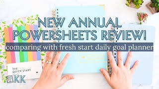 2024 Powersheets Review | Some Accessories + Fresh Start Daily Goal Planner Side by Side Comparison