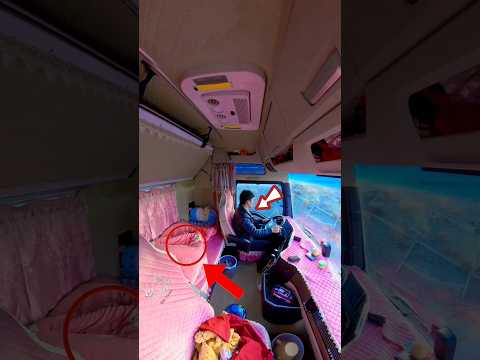 This Japanese couple who drive a truck for 24 hours nonstop #shortsvideo