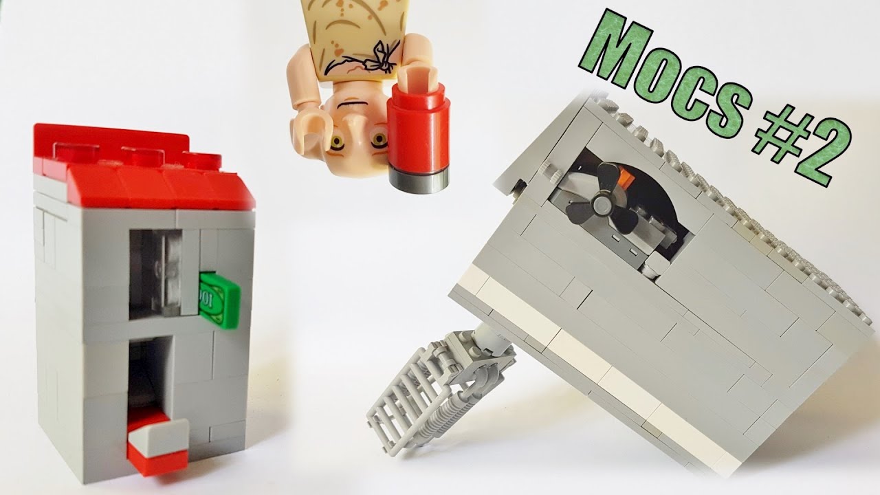 Mocs 2 working Lego food mixer and vending machine YouTube