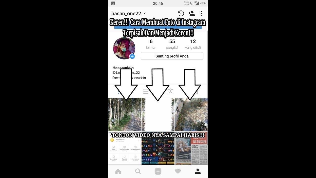 Tutorial Cara Membuat Foto Di Instagram Menjadi Terpisah Dan Keren