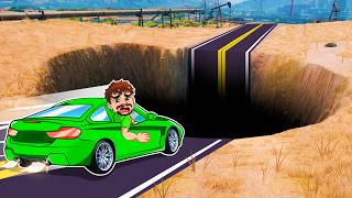 AUTA vs OGROMNA DZIURA w GTA 5!