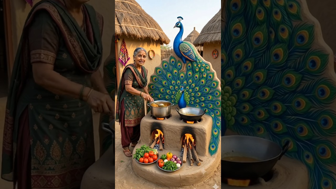 माँ का बनाया मोर वाला चूल्हा! 😍 दादी का अनोखा Village Cooking Jugaad #DesiJugaad #VillageCooking
