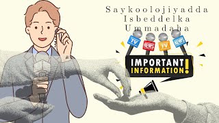 Sidee ummad loo beddelaa?! | Saykoolojiyadda Isbeddelka.