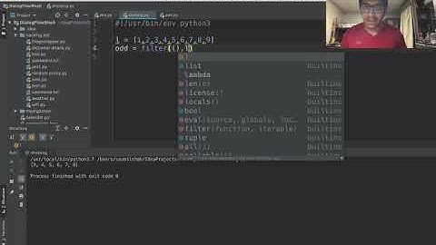 Shabang + Filter +Lambda function python example tutorials