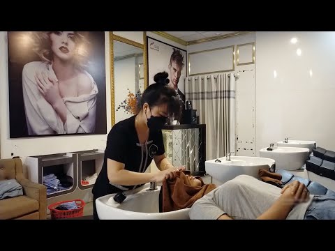 1 hour of relaxation at a Vietnamese barbershop, the number one facial massage and shampoo service