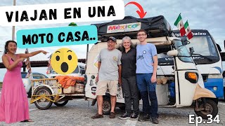 Llevan 4 AÑOS VIAJANDO en una MOTO CASA Desde MÉXICO a PATAGONIA #vantour #motovlog