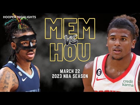 Memphis Grizzlies vs Houston Rockets Full Game Highlights | Mar 22 | 2023 NBA Season