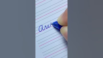 “Arizona” How to write in American Cursive Handwriting for Beginner | How to improve handwriting