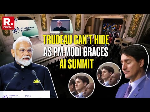 Watch: Trudeau Doesnt Know Where To Hide During PM Modis Speech At AI Summit Watch: Trudeau Doesnt Know Where To Hide During PM Modis Speech At AI Summit