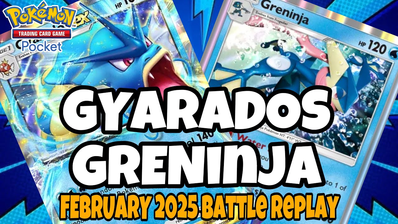Gyarados Greninja Deck | Pokemon TCG Pocket Battle Replay February 2025