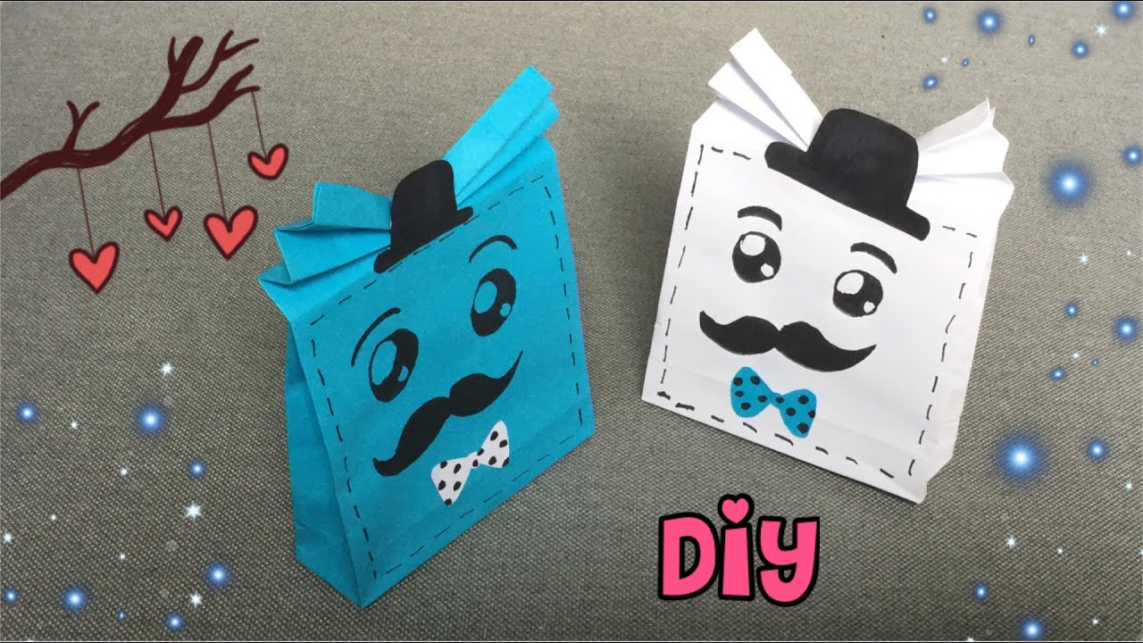 huurling groei ingewikkeld ❤ HOW TO MAKE A PAPER BAG FOR FATHER'S DAY? ❤KAWAII CRAFT IDEAS WITH PAPER  - YouTube