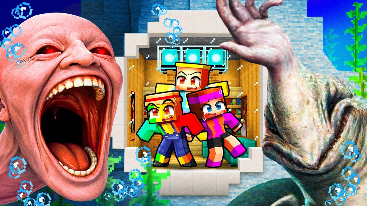 Construire une Base Secrète Aquatique pour me cacher de Head Sea Monster sur Minecraft !