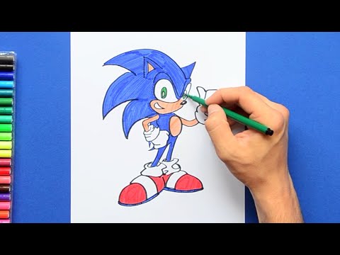 How to draw Sonic the Hedgehog