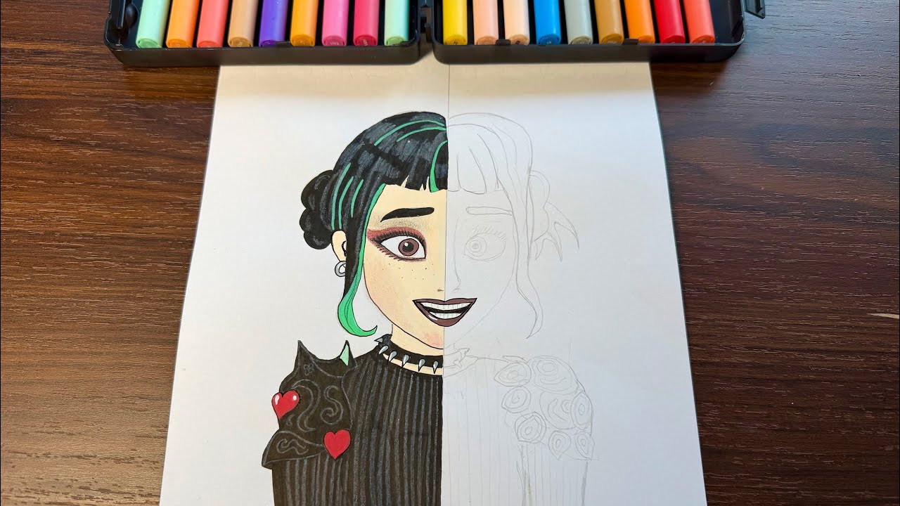 Drawing ZOEY Part 1 🤩 #video#art #kpopdemonhunters 