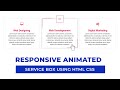 Responsive Animated Service Box Using | How To Create Responsive Testimonials Card  Design Using CSS