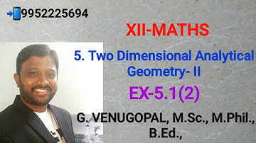 12th maths| exercise 5.1 Q no 2|chapter 5|Two Dimensional Analytical Geometry II.