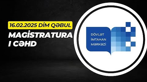 DİM 2025 Magistratura qəbul - I cəhd İnformatika