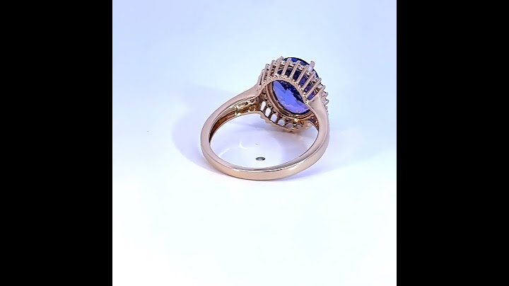 Tansanitring Gold 585 14K blauer Edelstein 6.5ct Brillanten 0.34ct