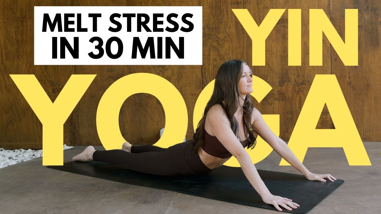 30 Min Yin Yoga for Relief | MELT Tension & Stress - YouTube